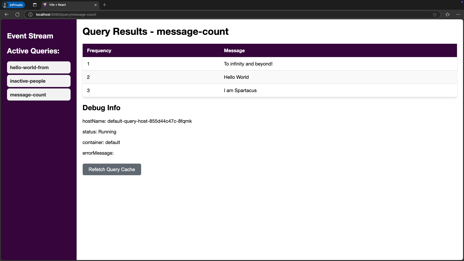 Message Count Updated